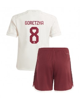 Bayern Munich Leon Goretzka #8 Ausweichtrikot für Kinder 2023-24 Kurzarm (+ Kurze Hosen)